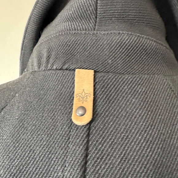 Mackage  Canada Black Trench Coat leather with wool SZ - Picture 4 of 16